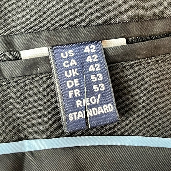 NWT Lands End Mens Washable Wool 2 Button Tailored Fit Suit Jacket 42R Regular - Picture 7 of 12